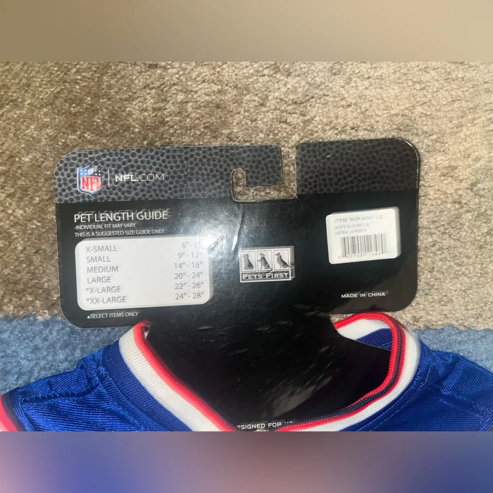 *BRAND NEW 🆕/ UNUSED* Buffalo Bills Large Pet Jersey